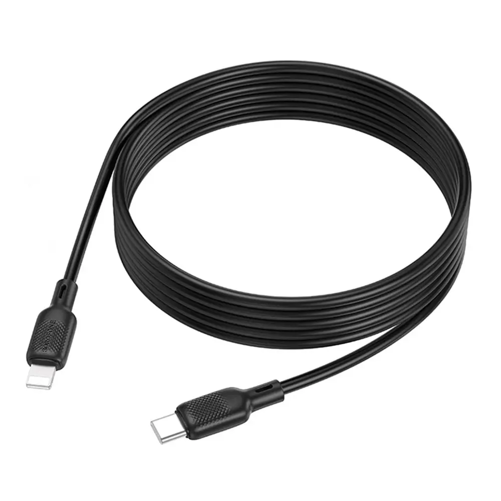 Borofone BX113 Type-C to Lightning 3A 27W silikonový 2m černý