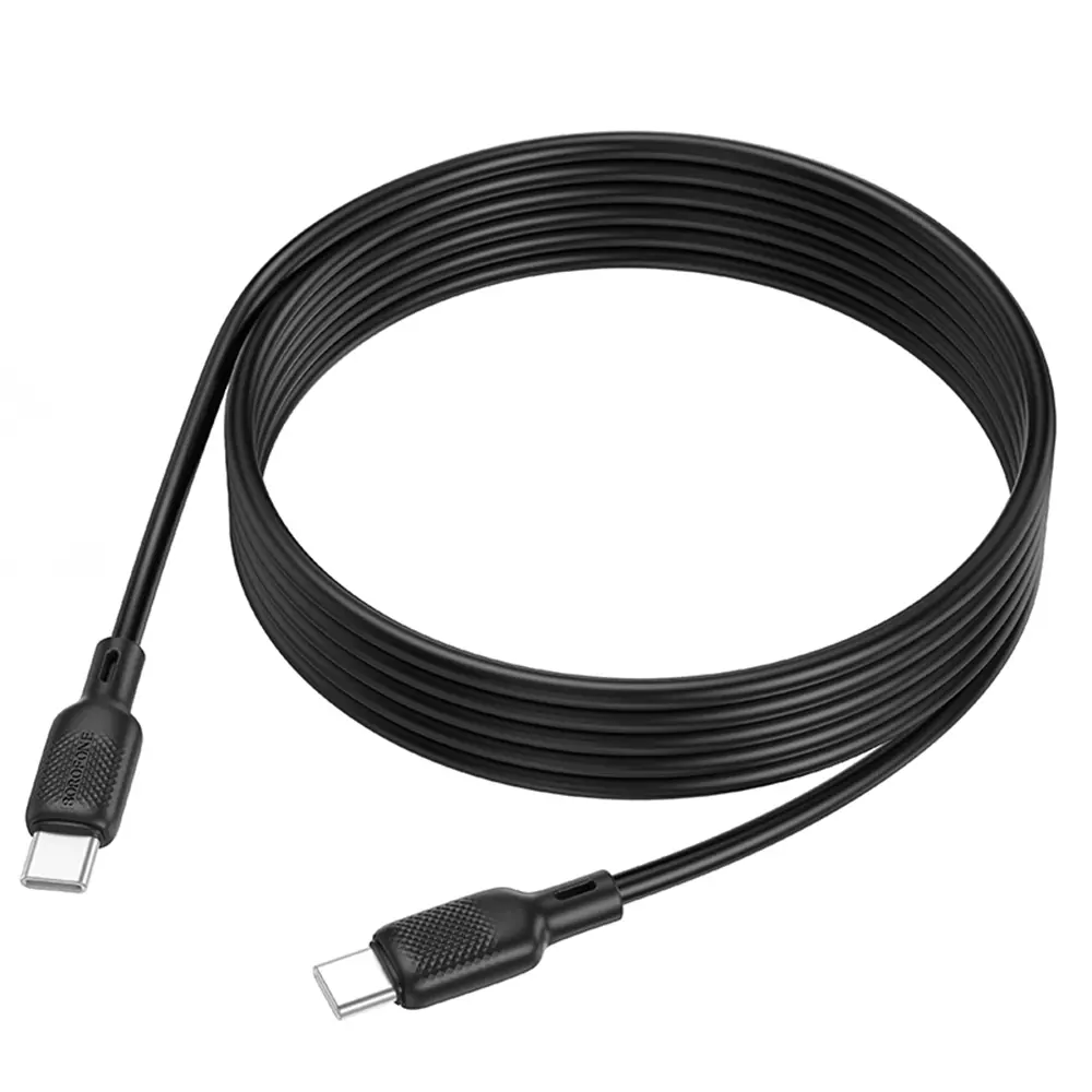 Datový kabel kabel BX113 Lenny USB-C - USB-C PD 60W 3A 2m černý