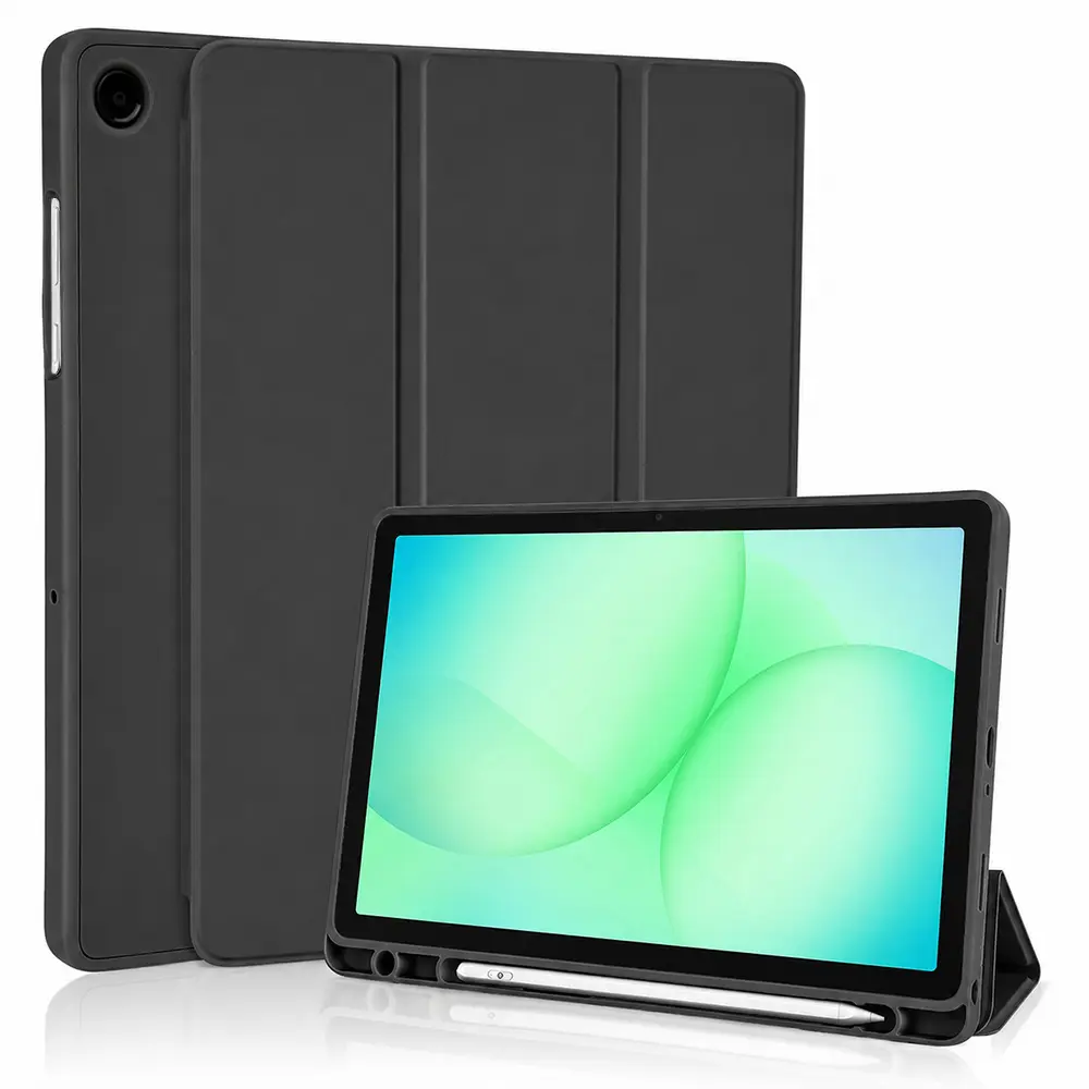 Techsuit Flex Trifold pouzdro Samsung Galaxy Tab A11 Plus A9 Plus černý