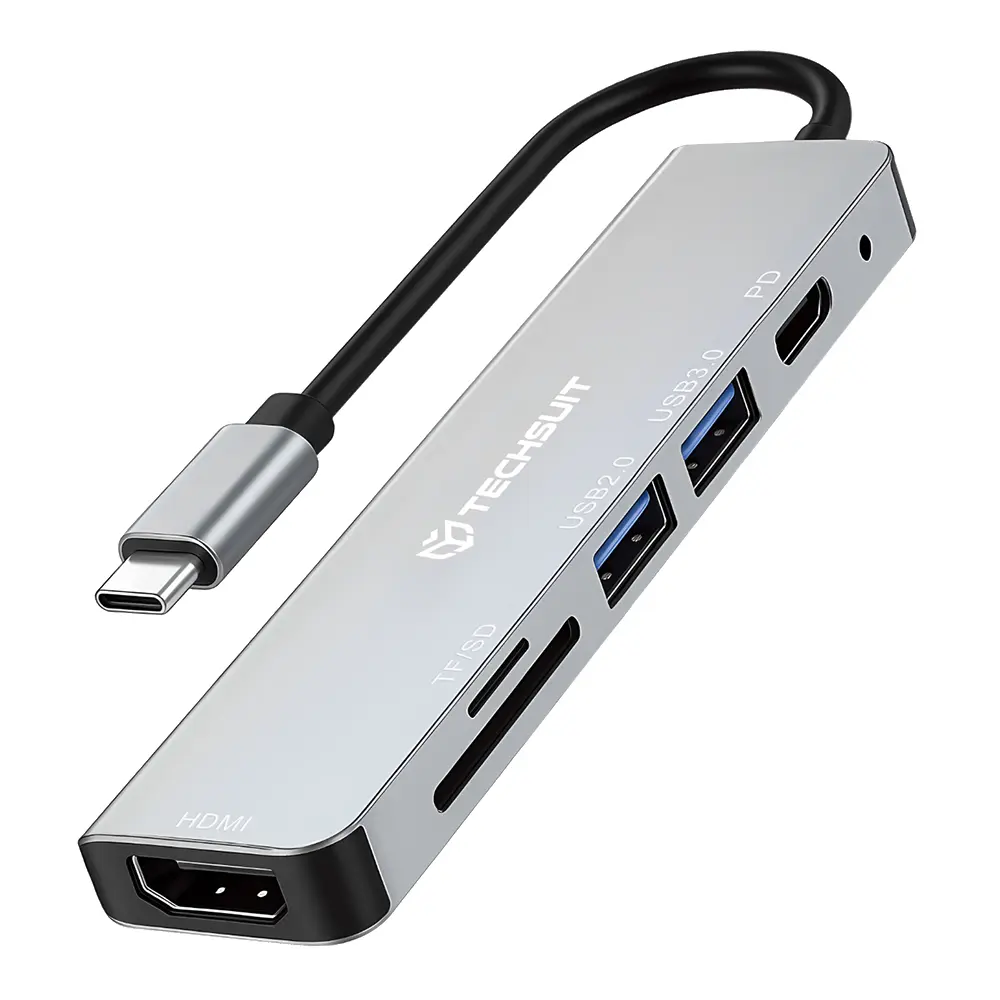Techsuit dokovací stanice TurboChargeX 6 v 1 šedá