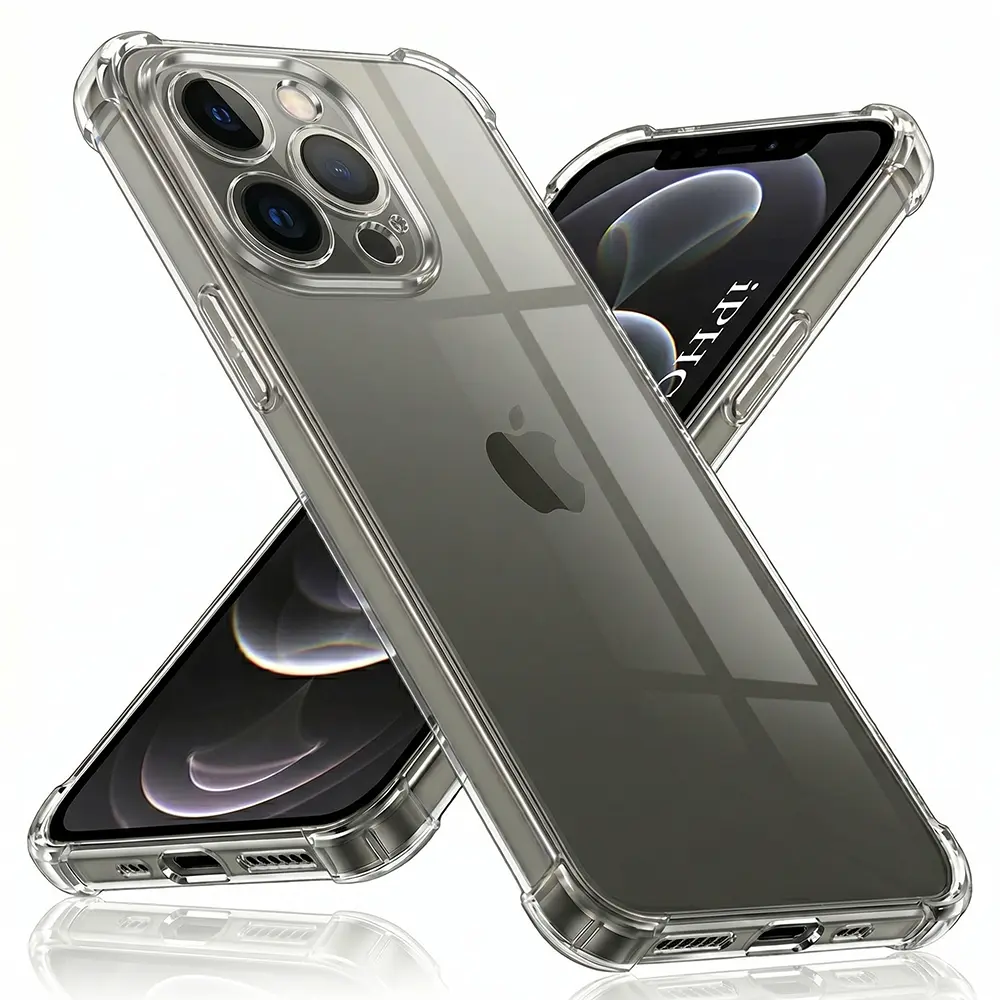 Techsuit Shockproof Clear Silicone pro iPhone 12 Pro čirý