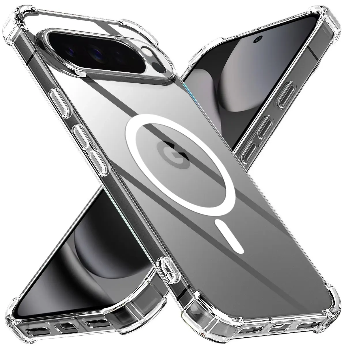 Techsuit Shockproof Clear Silicone MagSafe Google Pixel 10 Pro XL čirý