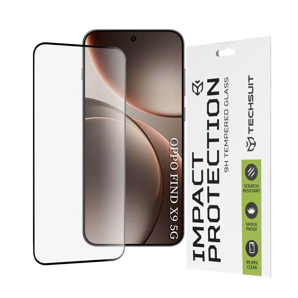 Techsuit 111D full cover full glue sklo pro Oppo Find X9 černé