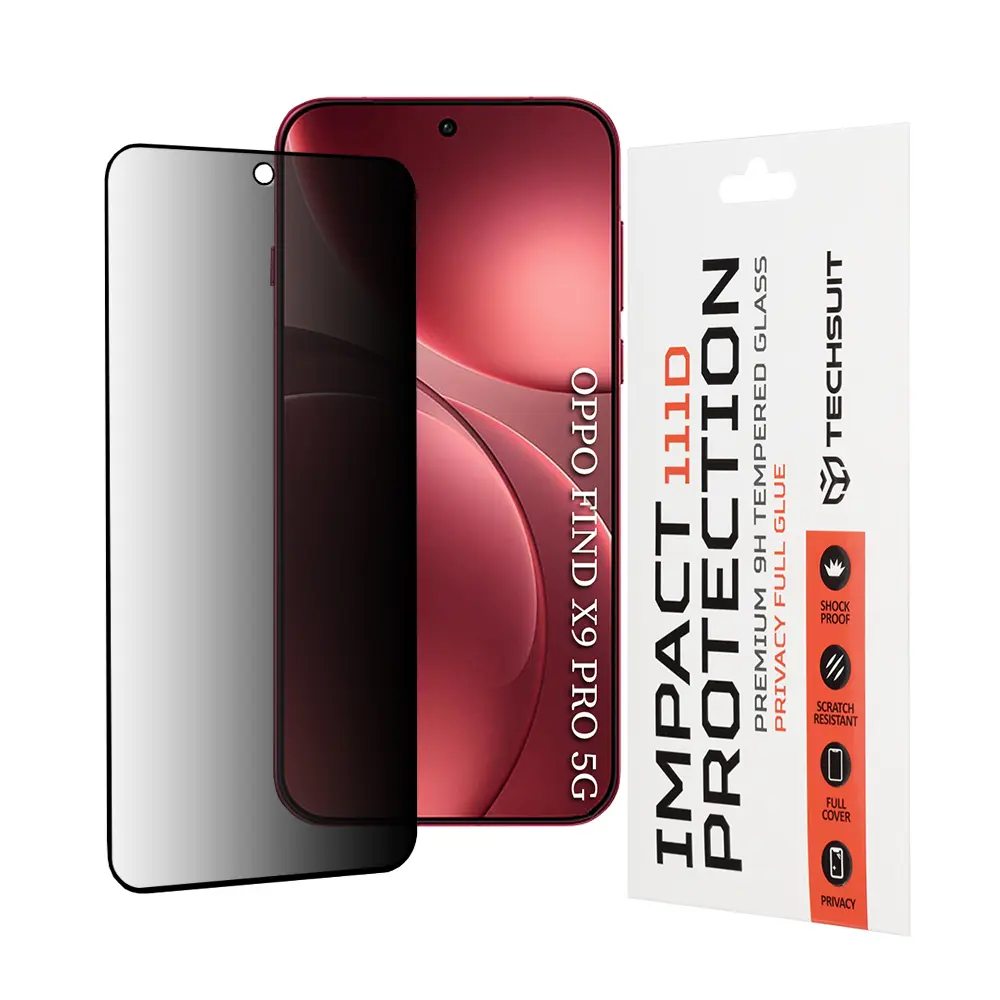 Techsuit 111D Privacy Full Glue pro Oppo Find X9 Pro černý