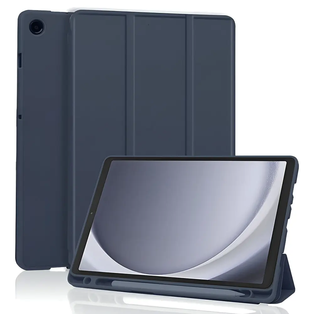 Techsuit Flex Trifold s držákem na tužku Samsung Galaxy Tab A11 / A9 tmavě modrý
