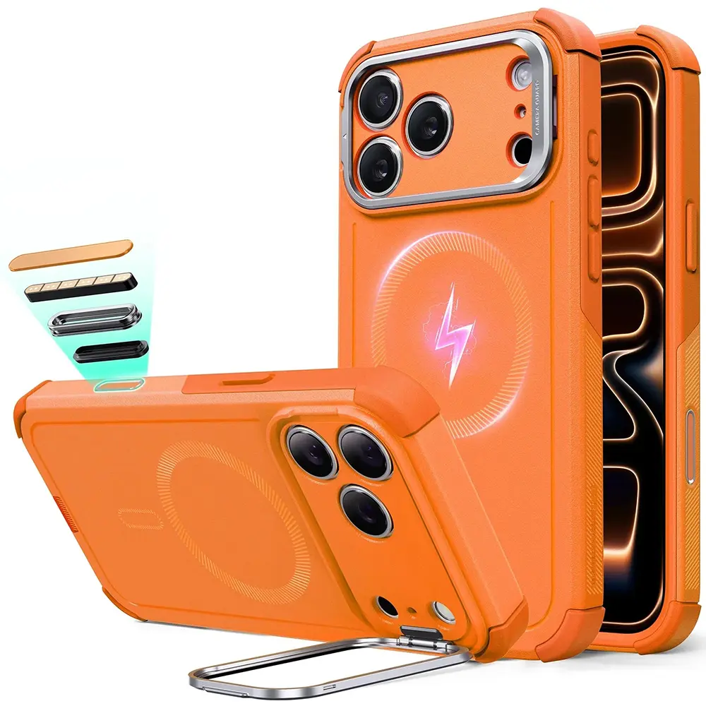ESR Cyber Armor Kickstand pro iPhone 17 Pro Max oranžový