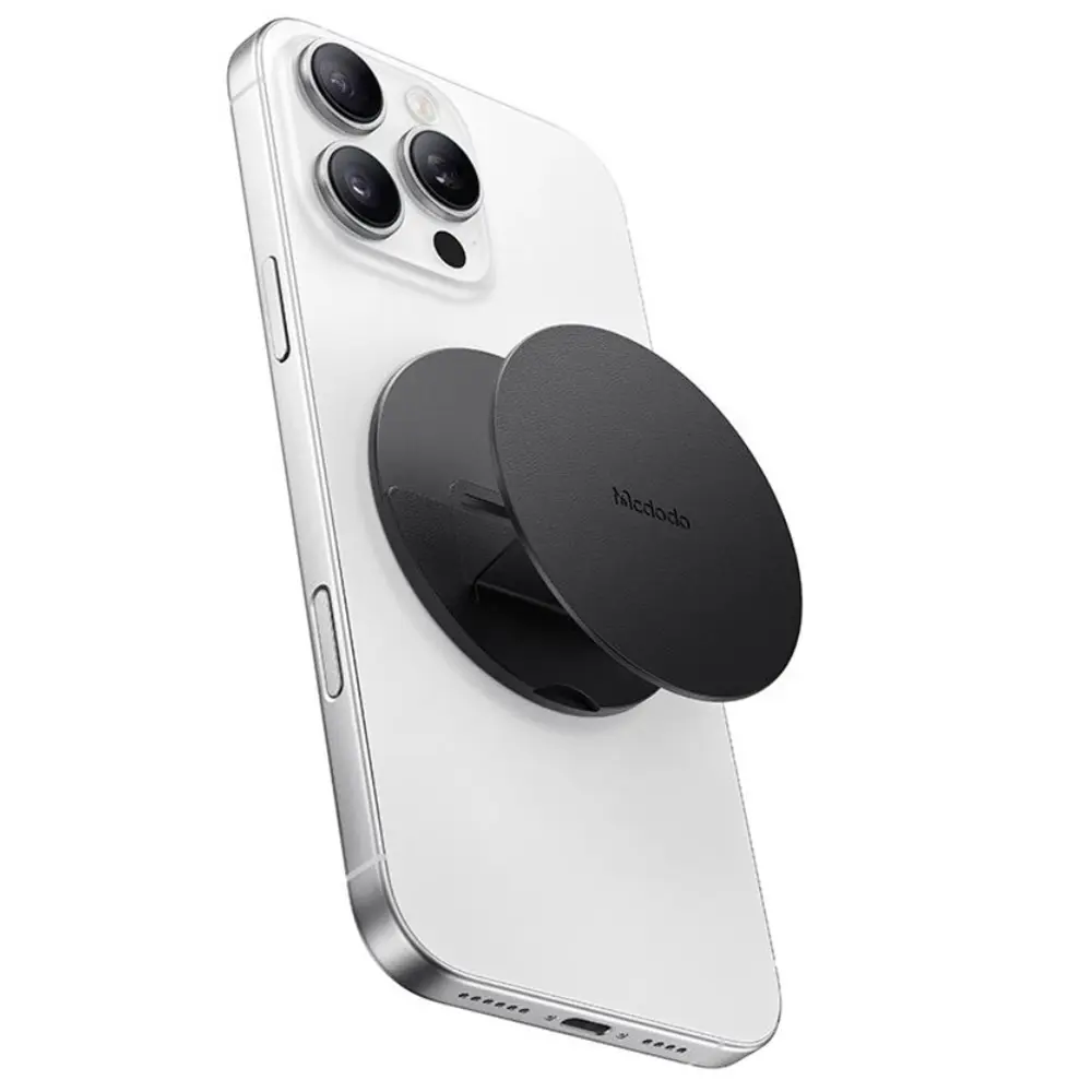 Mcdodo - skládací magnetický stojánek na telefon (MR-7910) - s víceúhlovou podporou, kožený - černý