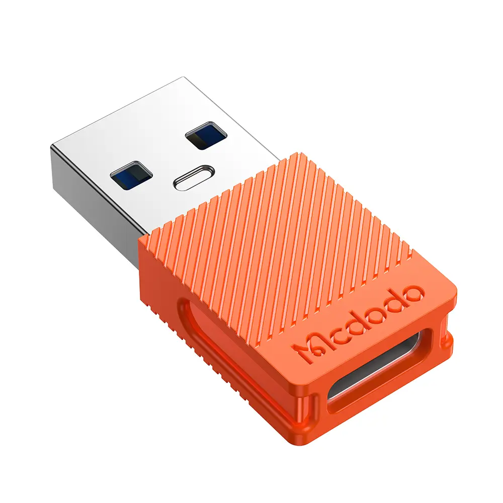 Mcdodo – OTG adaptér (OT-6550) – převodník USB-C na USB 3.0, ultrarychlá synchronizace dat, TPE – oranžový