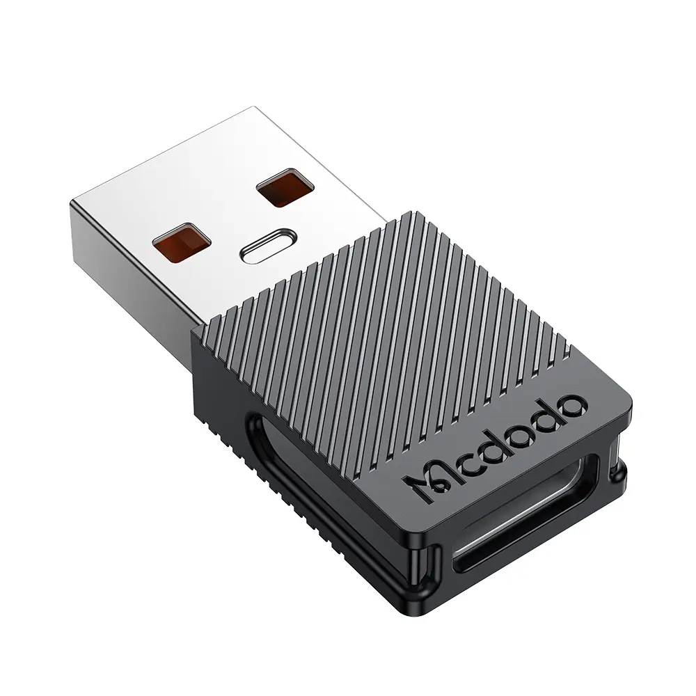 Mcdodo - OTG adaptér (OT-6970) - převodník USB-C na USB 3.0, ultrarychlá synchronizace dat, TPE, 5A - černý