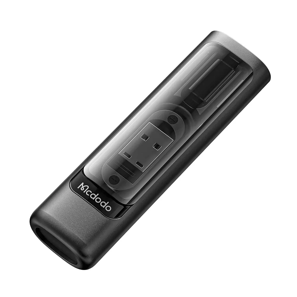 Mcdodo - úložný box (WF-1720) - USB-C kabel 0,3m, PD60W, USB-C na micro-USB/iP/USB adaptér, nástroj na vysunutí SIM, slot na kartu - černý