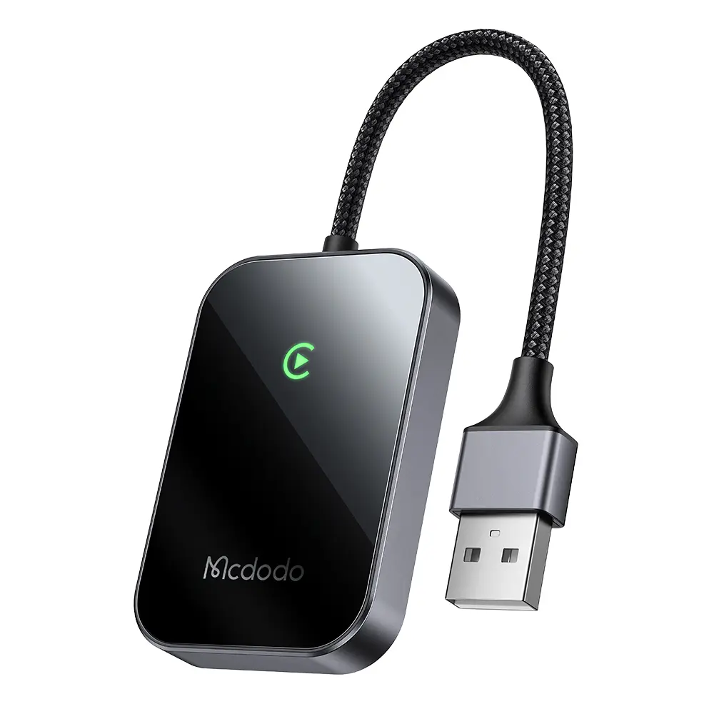 Mcdodo - CarPlay adaptér (CA-7210) - bezdrátový, USB, 1A, Bluetooth 2.1+EDR/3.0/4.X/5, čip A7, podpora OTA, Siri - černý