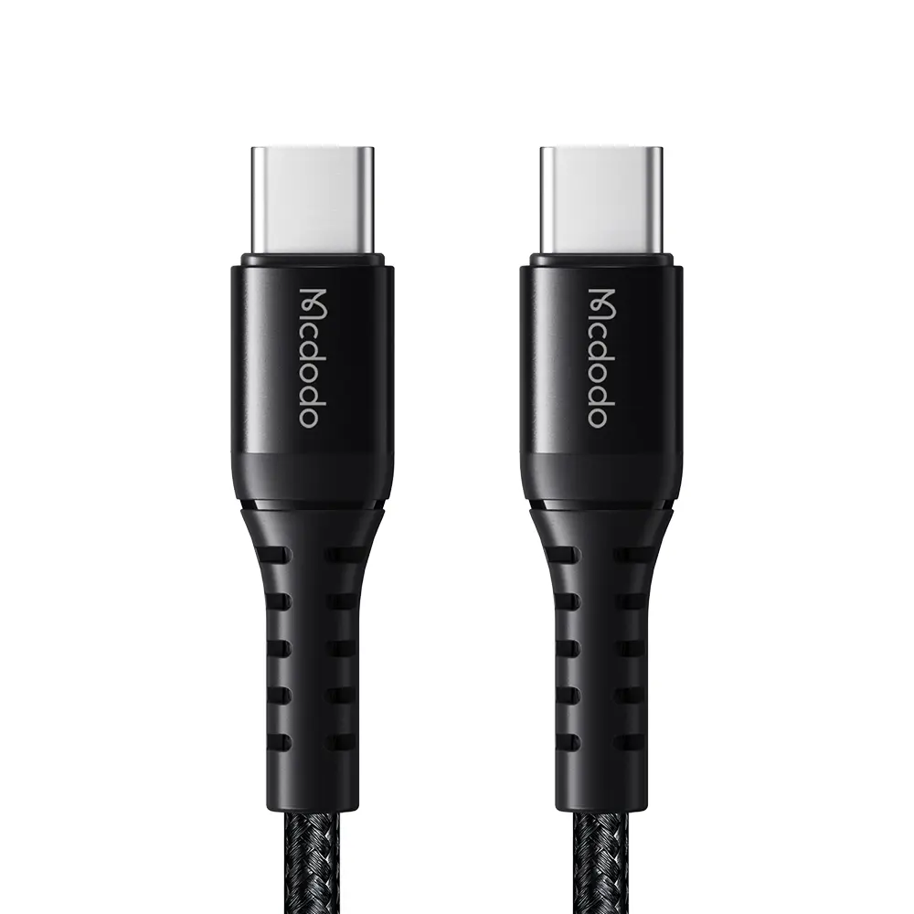 Mcdodo – datový kabel (CA-5641) – USB-C na USB-C, nylonové opletení, hliníková slitina, PD60W, 1m – černý