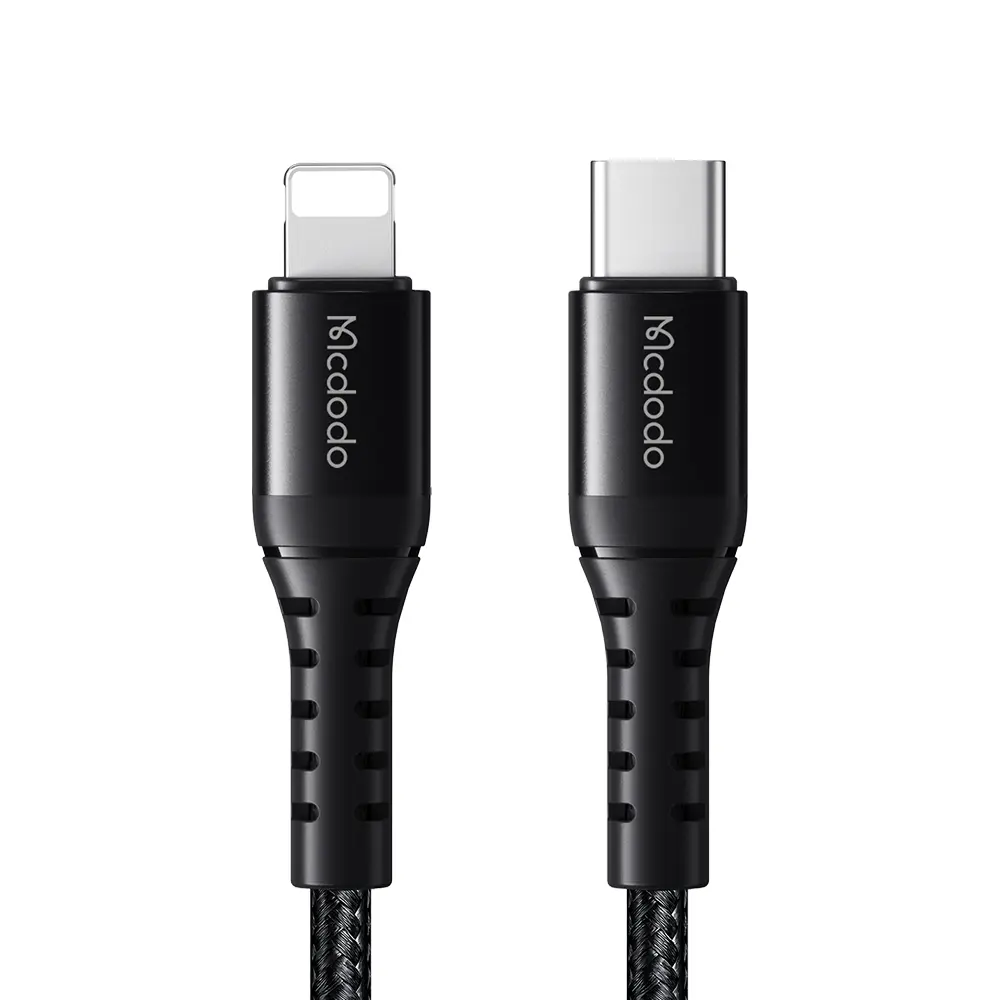 Mcdodo – datový kabel (CA-5631) – Type-C na Lightning, nylonový oplet, hliníková slitina, PD36W, 1m – černý