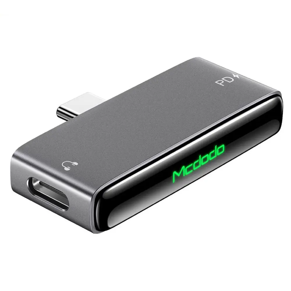Mcdodo – audio adaptér (CA-7670) – USB-C na 2x USB-C, rychlé nabíjení PD60W, Hi-Res, DAC čip, podpora funkce volání – černý