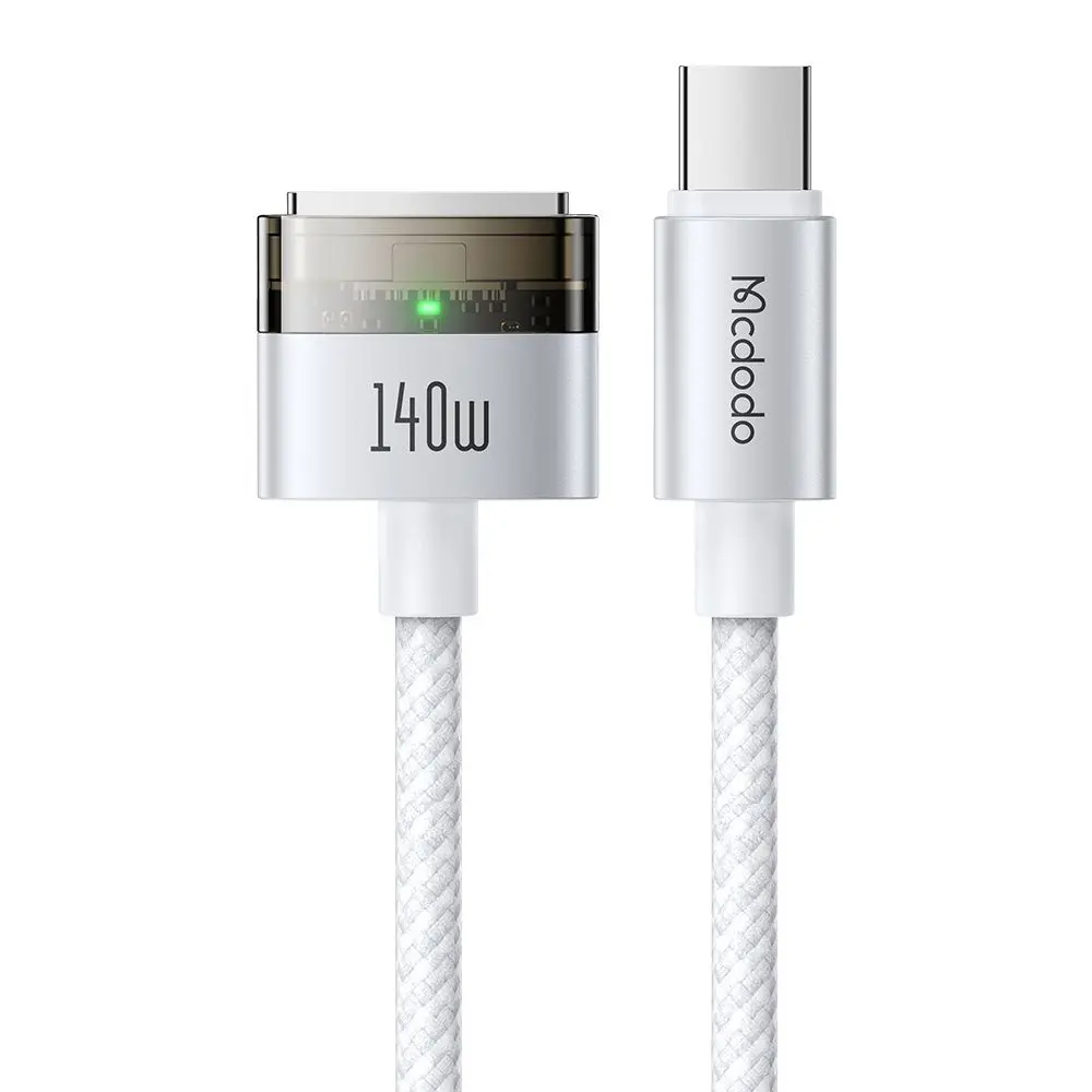 Mcdodo - magnetický kabel (CA-2071) - USB-C na MagSafe 3, 140W, LED indikátor, 2m - bílý