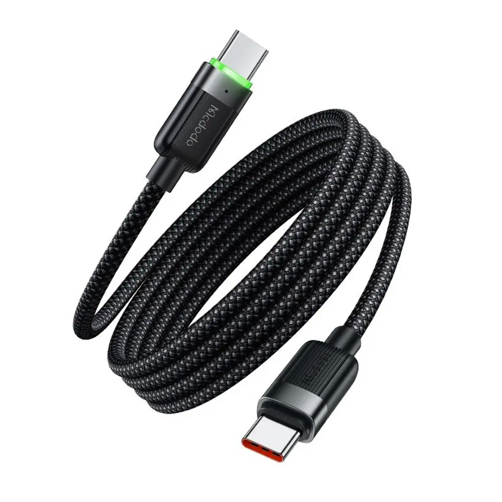 Mcdodo - datový kabel řady Self-Winding (CA-2000) - USB-C na USB-C, 60W, rychlonabíjení, 1.2m - černý