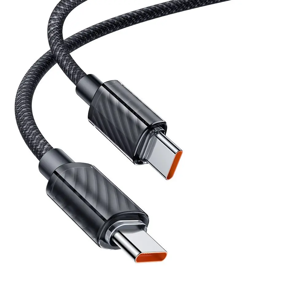 Mcdodo – datový kabel (CA-3670) – Type-C na Type-C, transparentní design, 100W, 5A, 1,2m – černý