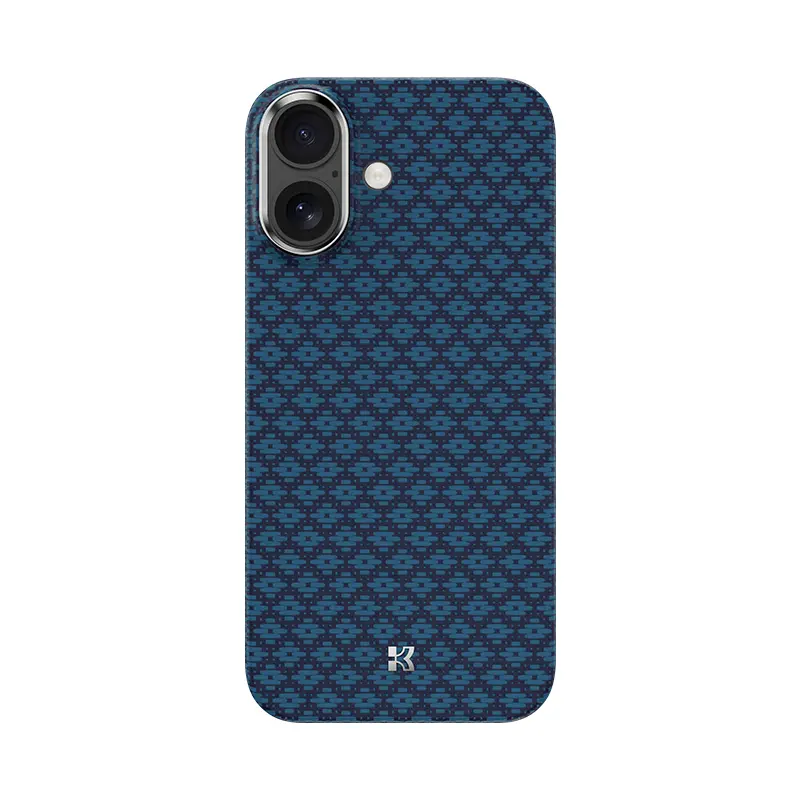 Benks magnetické Armor Air Armor Grid kevlarové pouzdro s kovovým rámem 600D (0067) pro iPhone 17 modré