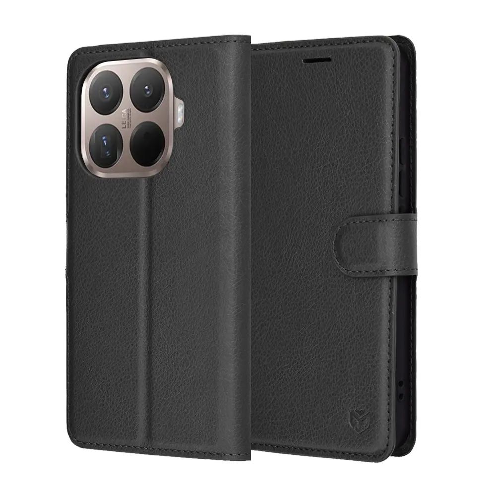 Techsuit - kožené pouzdro - Xiaomi 15T Pro - černé