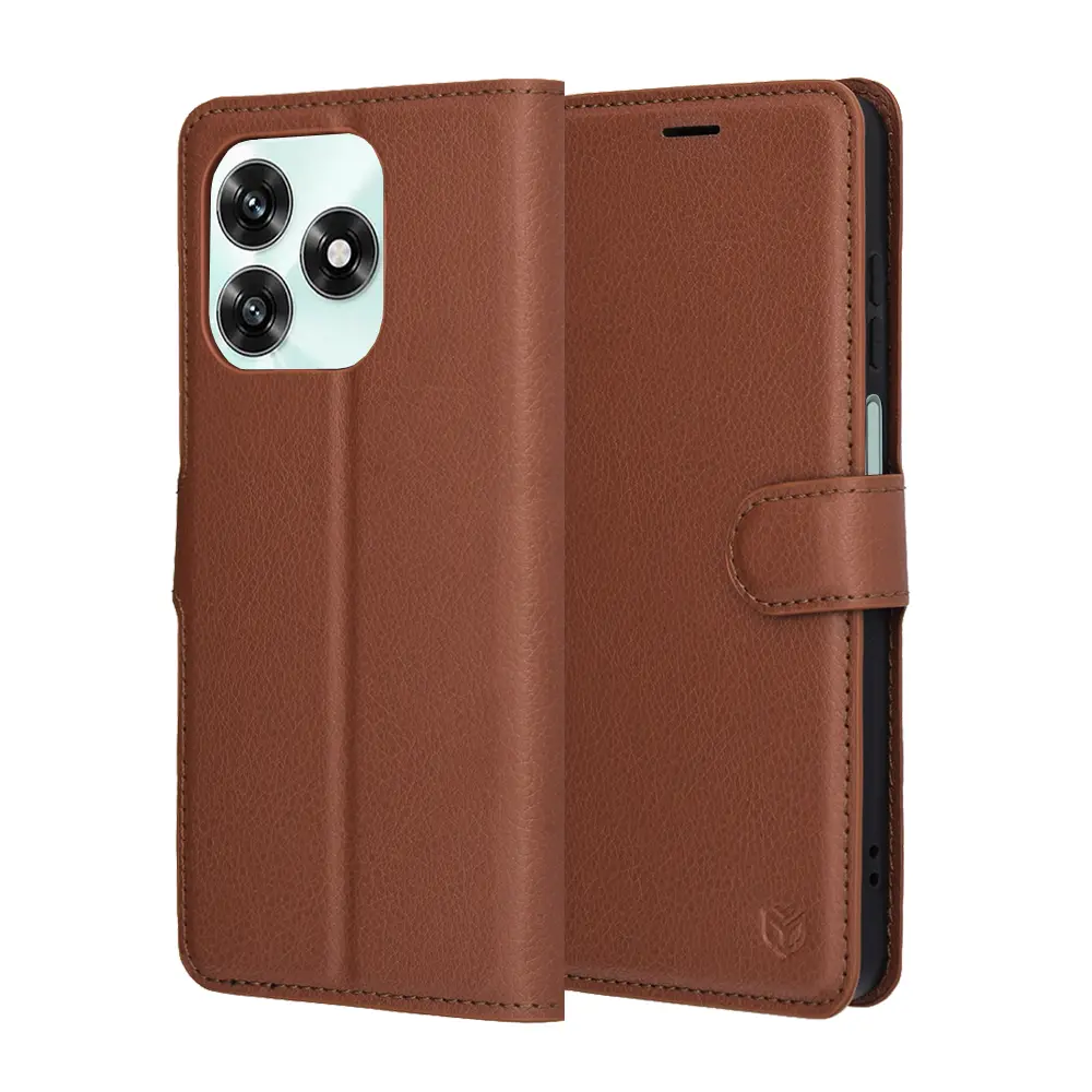 Techsuit – kožené pouzdro – Honor X5c Plus – hnědé