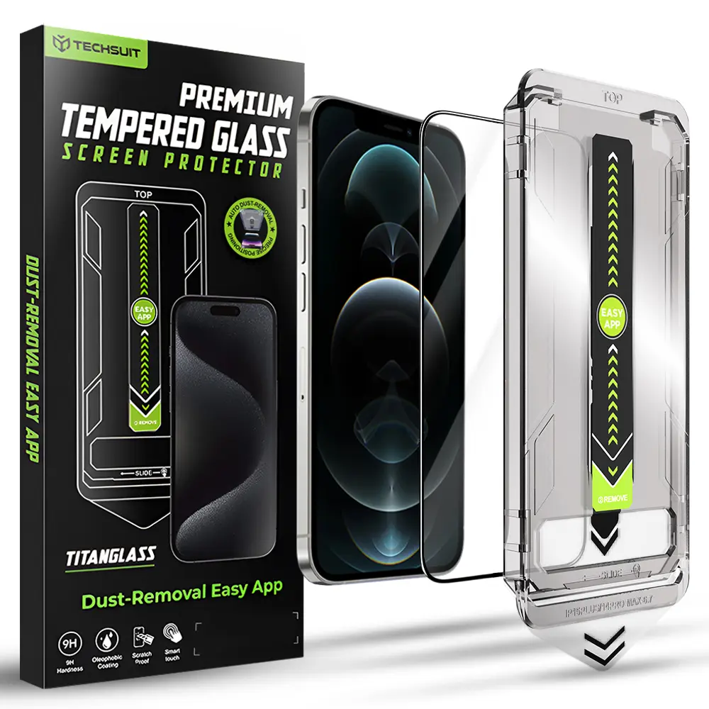 Techsuit - TitanGlass FullCover - iPhone 12 / iPhone 12 Pro - černá