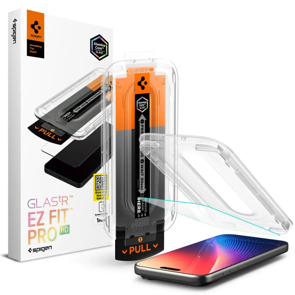 Spigen Glass tR EZ Fit Pro HD sklo iPhone 17 Pro/16 Pro/17