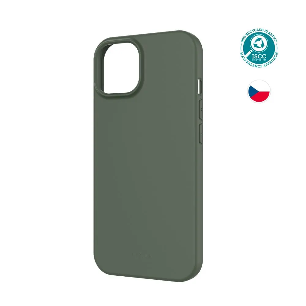 TPU gelový kryt FIXED ReStory pro Apple iPhone 15, zelený