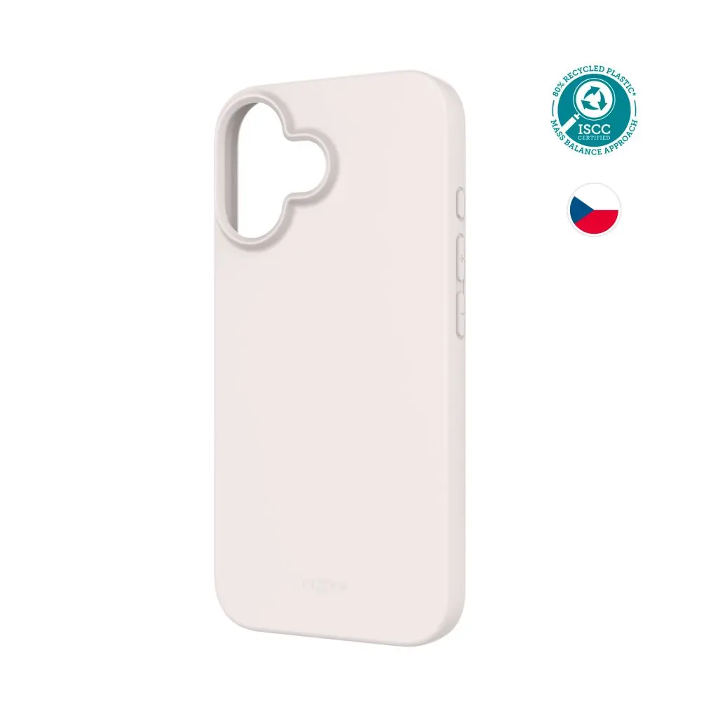 TPU gelový kryt FIXED ReStory pro Apple iPhone 16, šedý