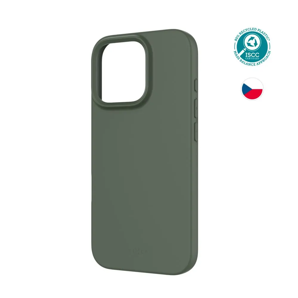 TPU gelový kryt FIXED ReStory pro Apple iPhone 16 Pro, zelený