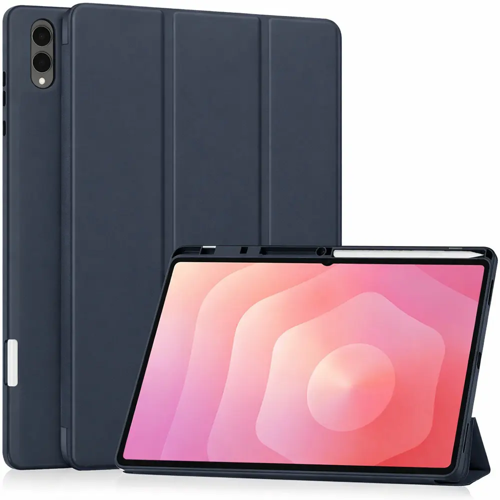 Techsuit – Flex Trifold (s držákem na tužku) – Samsung Galaxy Tab S11 Ultra – tmavě modrá