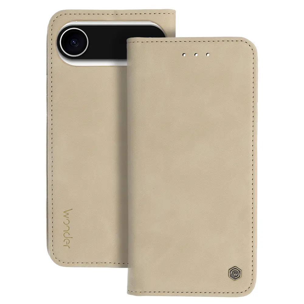 Knížkové pouzdro Wonder Smart pro iPhone Air světle zlaté