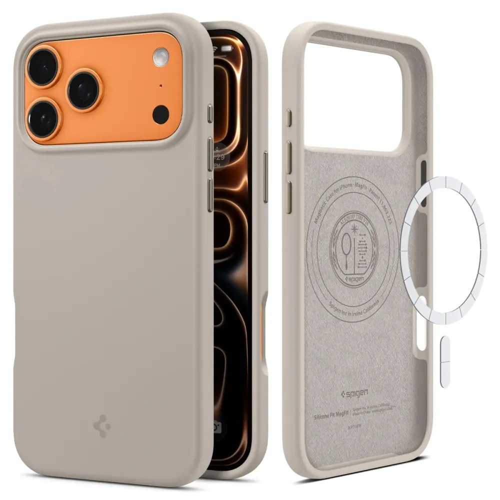 Spigen - Silicone Fit MagSafe - iPhone 17 Pro Max - Stone
