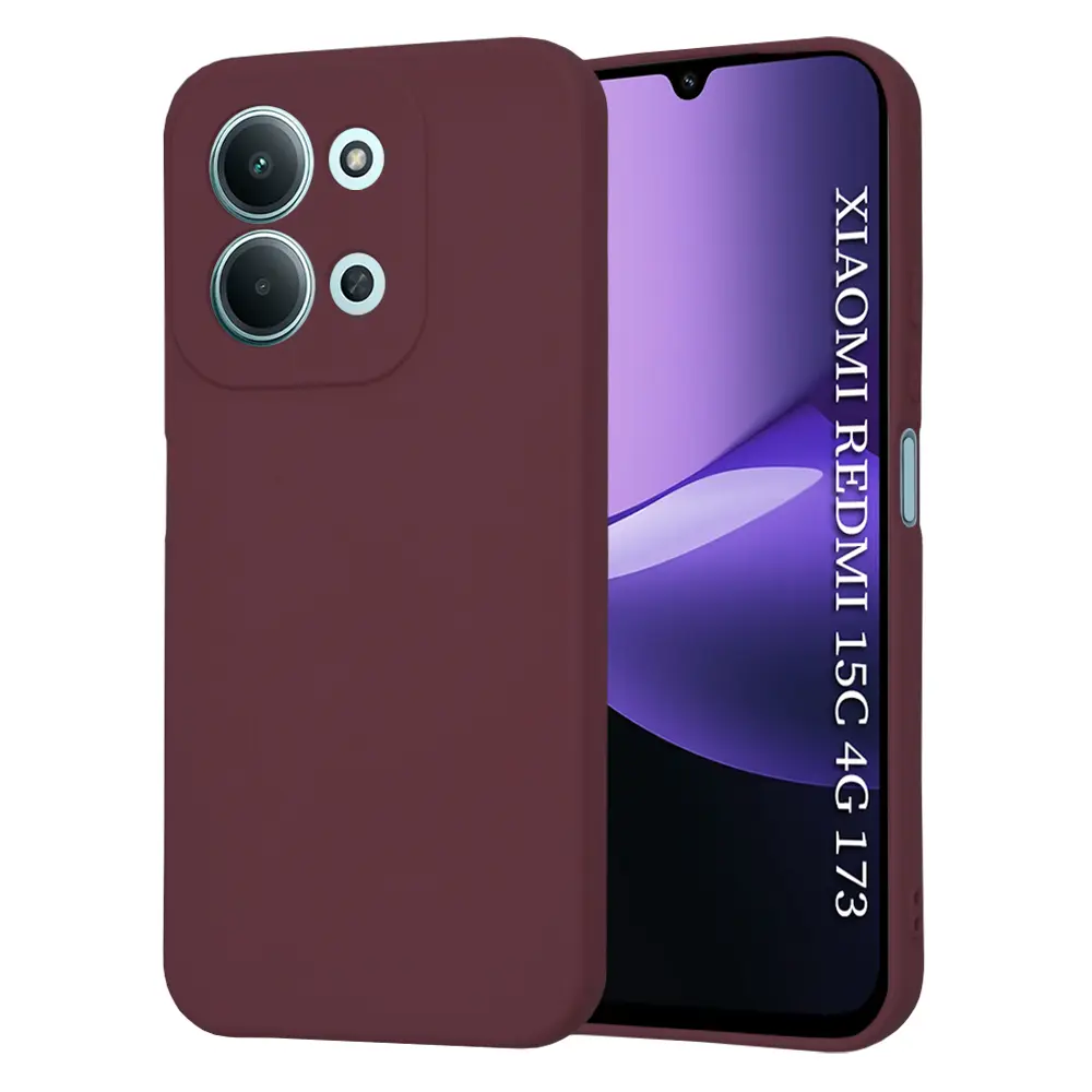 Techsuit - SoftFlex - Xiaomi Redmi 15C 4G / Redmi 15C 5G - švestkově červená