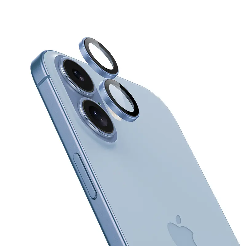 Tvrzené safírové sklo Benks na fotoaparát pro iPhone 17 světle modré