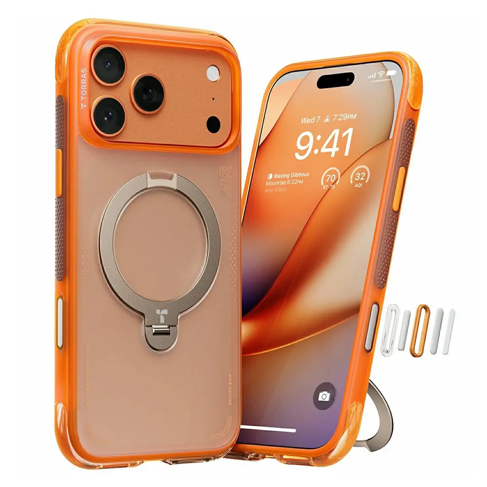 Torras - Ostand Spin Air Series - iPhone 17 Pro - Horizon Orange