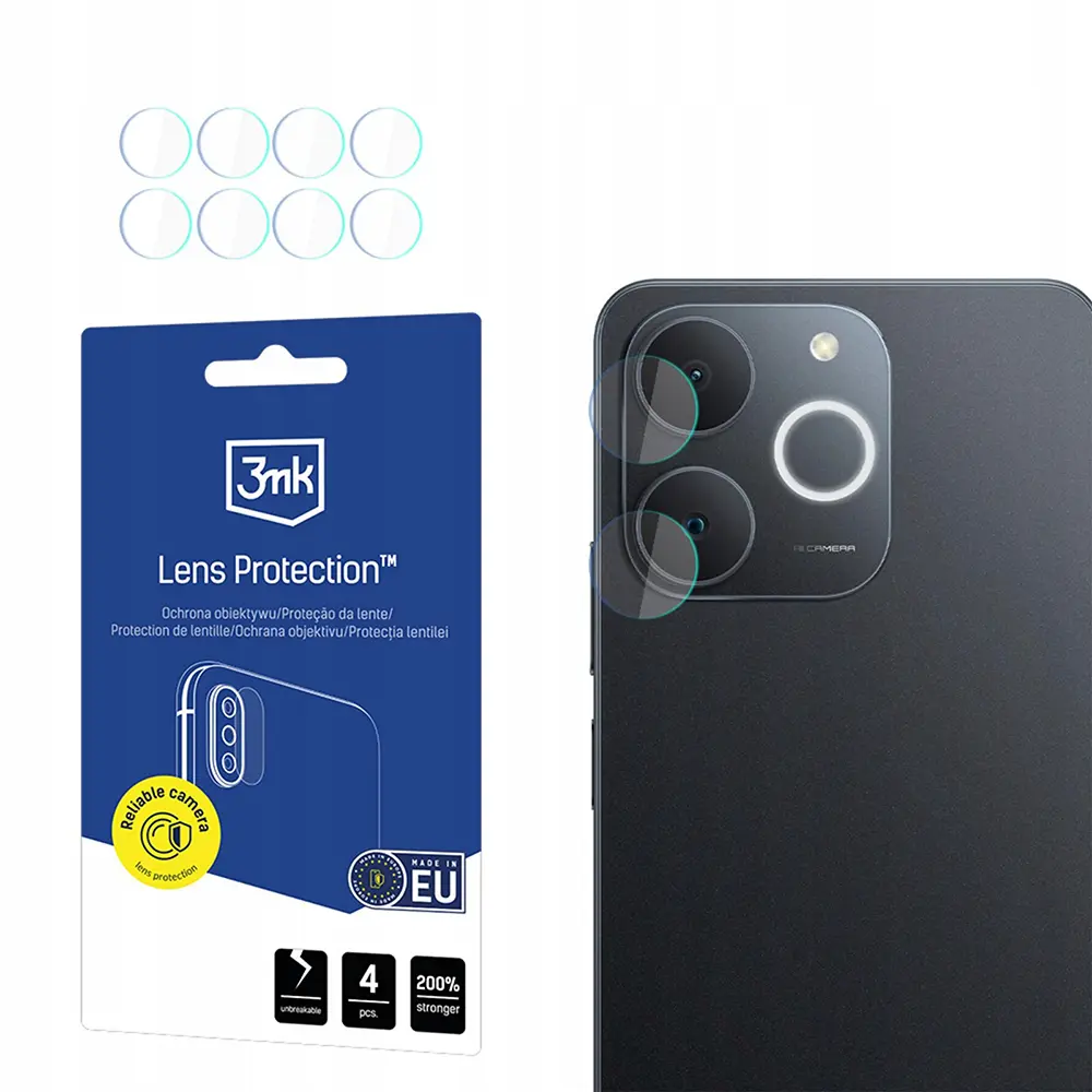 3mk - ochrana objektivu (4 balení) - Realme Note 70T - průhledná