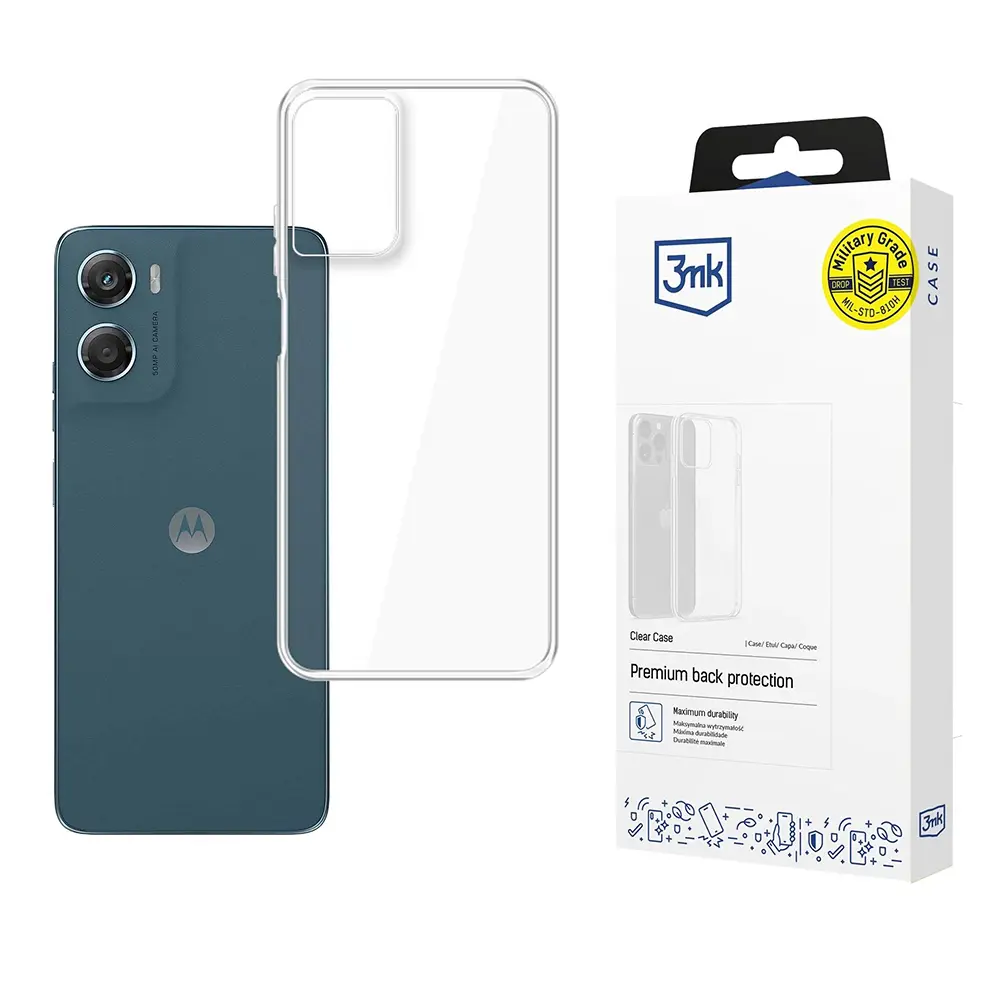 3mk – průhledné pouzdro – Motorola Moto G06 / Moto G06 Power – transparentní