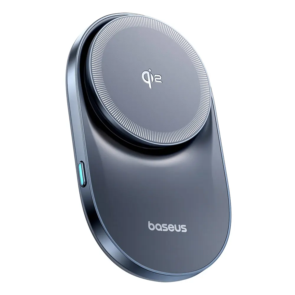 Baseus - bezdrátový držák do auta PrimeTrip VC1 Pro (C40169009123-00) - do mřížky ventilace, Type-C, 15W, Qi2, s chladicím ventilátorem - černý