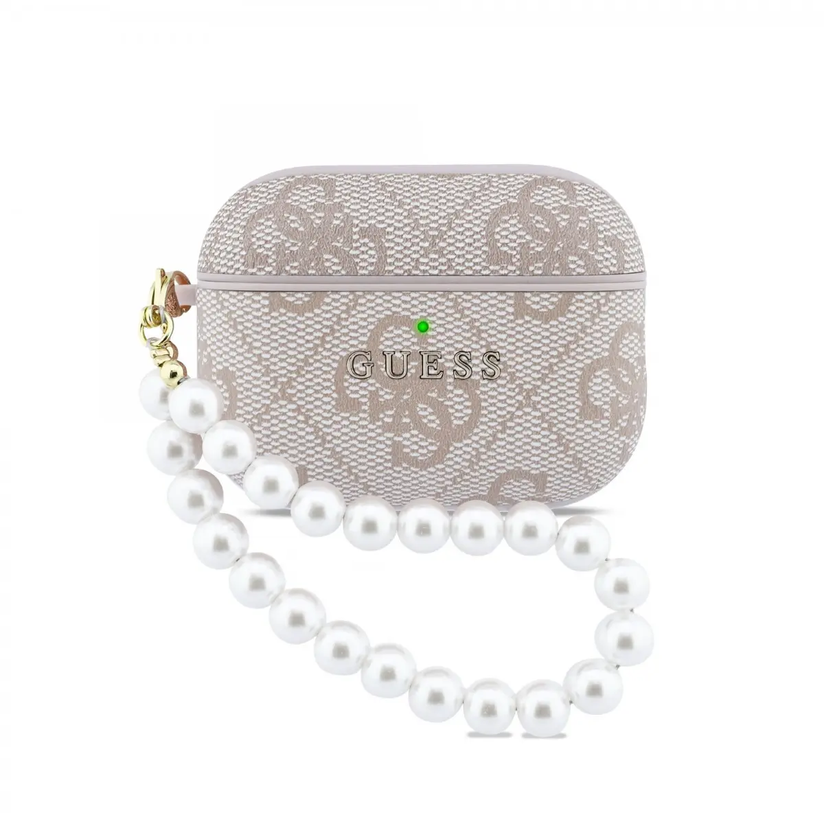 Pouzdro Guess PU 4G Classic Logo Pearl Strap pro AirPods Pro 3 Pink