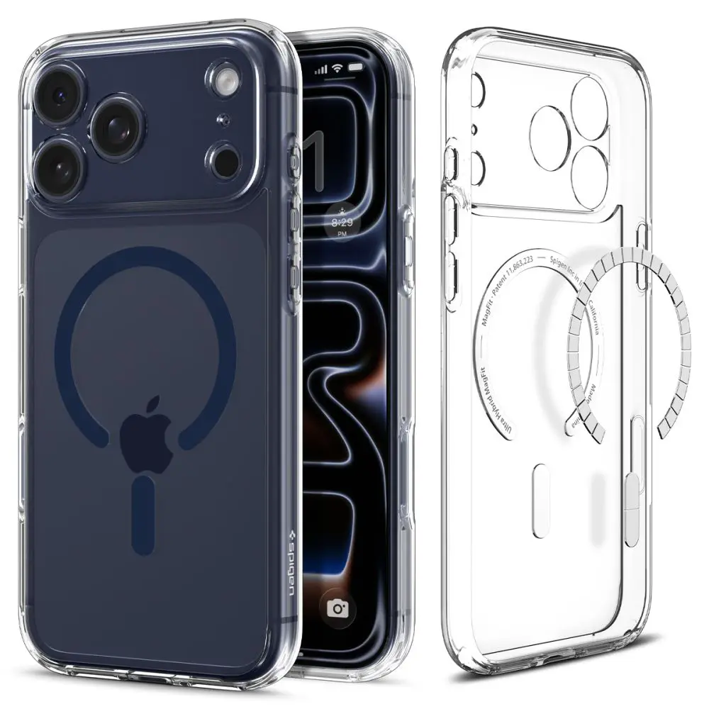 Spigen - Ultra Hybrid MagSafe - iPhone 17 Pro Max - průhledný / tmavě modrý