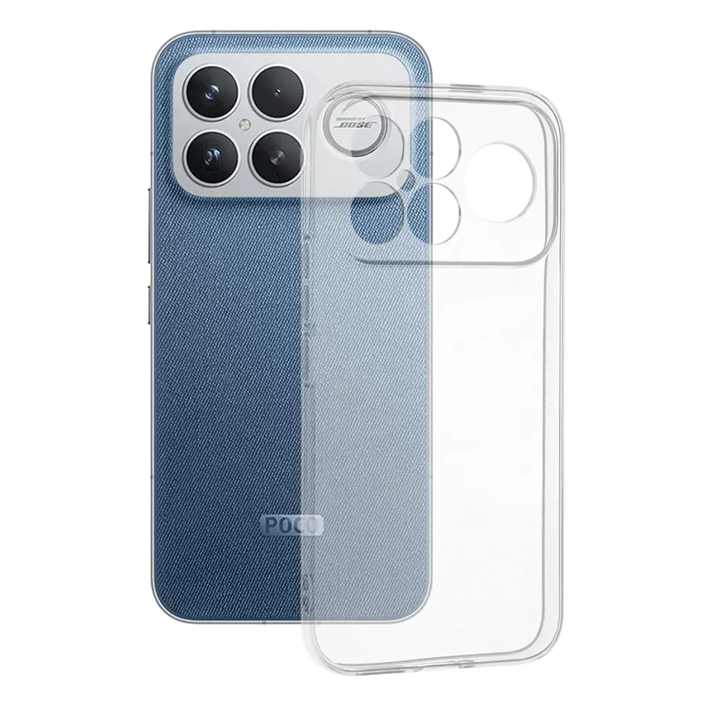 Techsuit – průhledný silikon – Xiaomi Poco F8 Ultra – transparentní