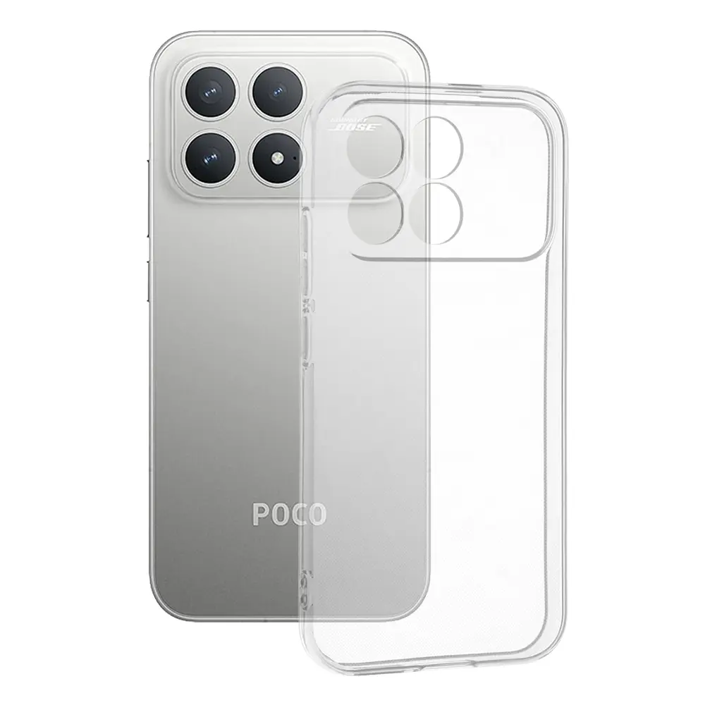 Techsuit – čirý silikon – Xiaomi Poco F8 Pro – průhledný