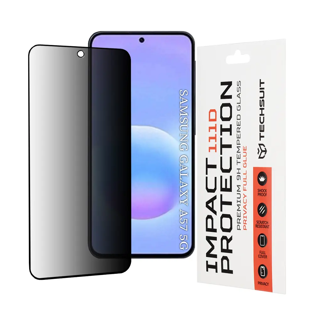Techsuit - 111D Privacy Full Glue - Samsung Galaxy A57 5G - Black