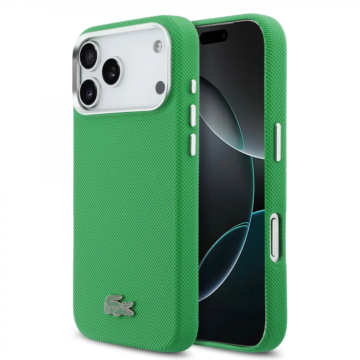 Zadní kryt Lacoste Iconic Petit Pique Metal Logo MagSafe pro iPhone 17 Pro Max Green