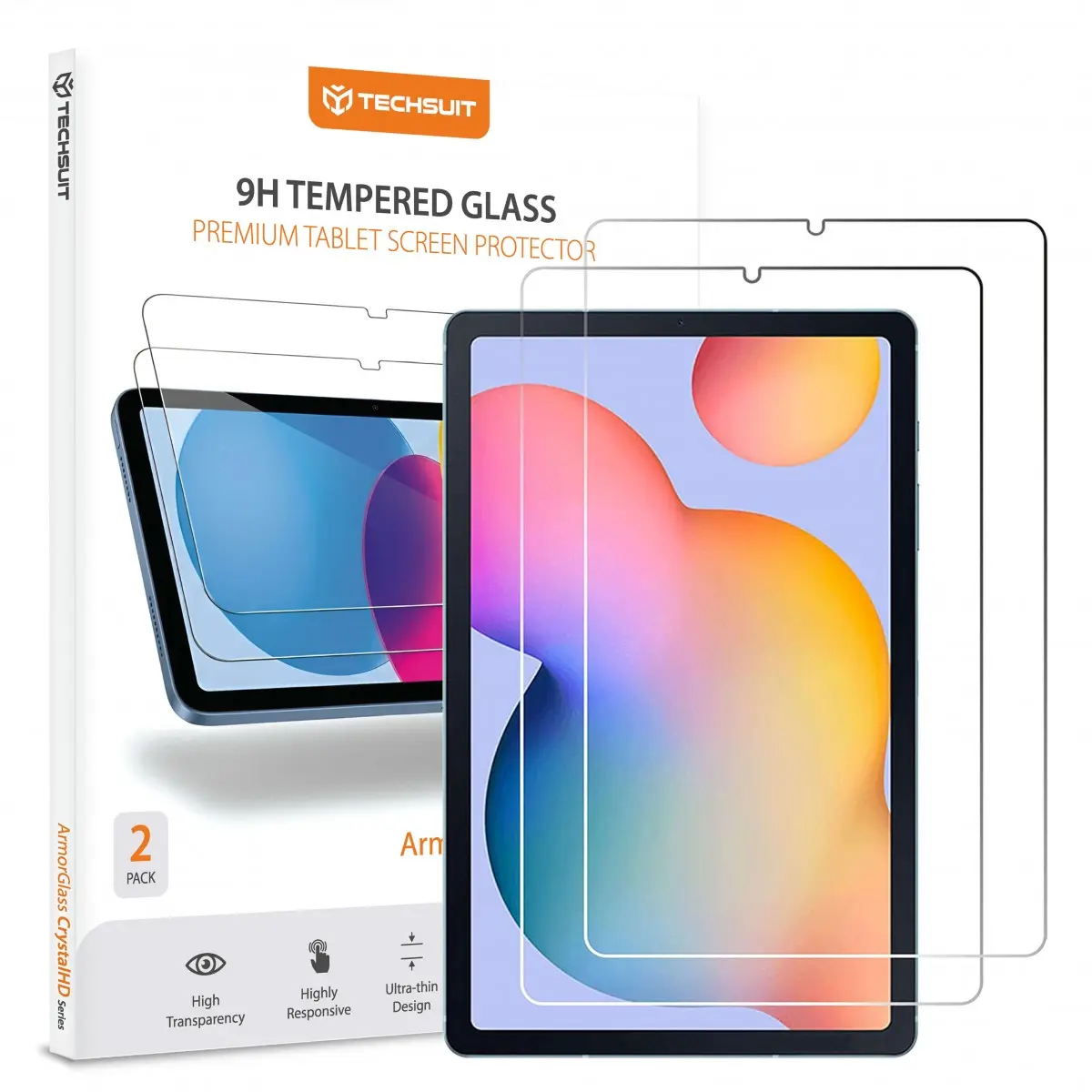 Techsuit – ArmorGlass CrystalHD (2 pack) ochranné sklo na tablet pro Samsung Galaxy Tab S6 Lite (2020/2022/2024) – čiré