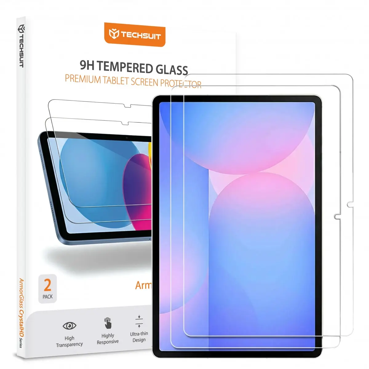 Techsuit ArmorGlass CrystalHD, Samsung Galaxy Tab S10 FE Plus, 2 kusy