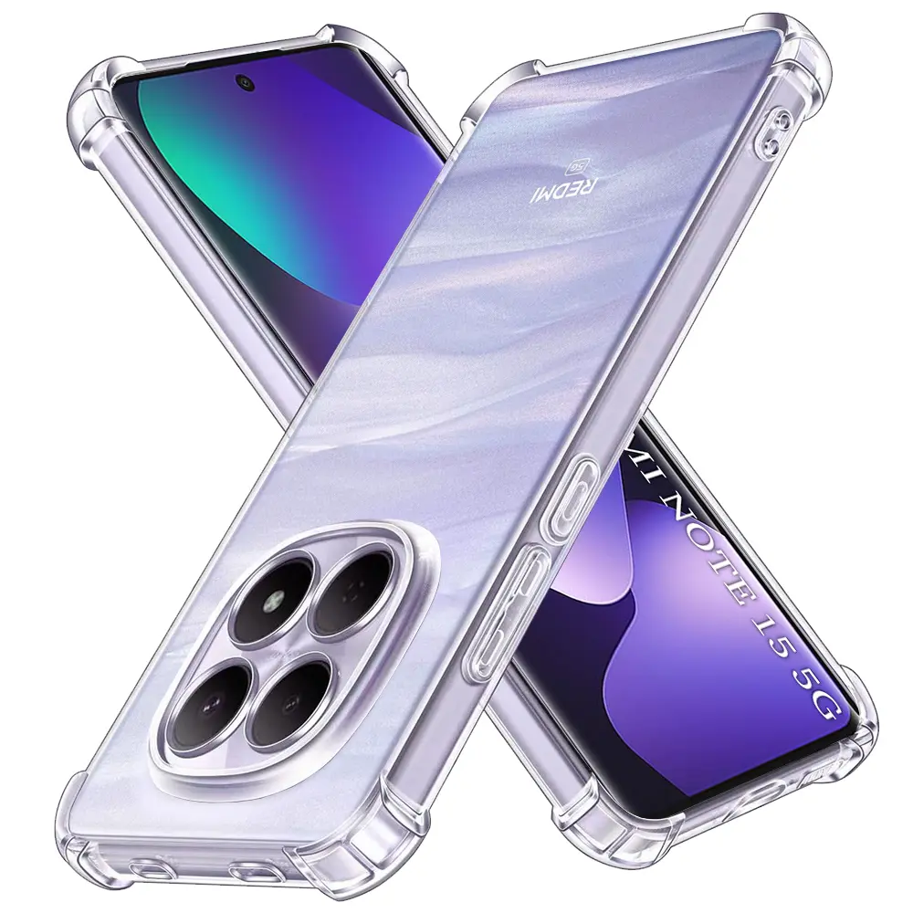 Techsuit - nárazuvzdorný čirý silikon - Xiaomi Redmi Note 15 5G / Note 15 4G / Poco M8 5G - čirá