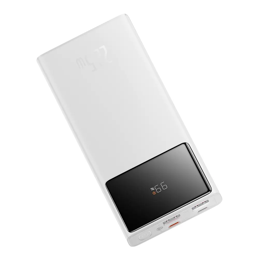 Baseus - powerbanka Star-Lord (PPXJ100002) - 2x USB, Type-C, micro-USB, 22,5 W, 10000 mAh, kabel Type-C, 3 A, 30 cm - bílá