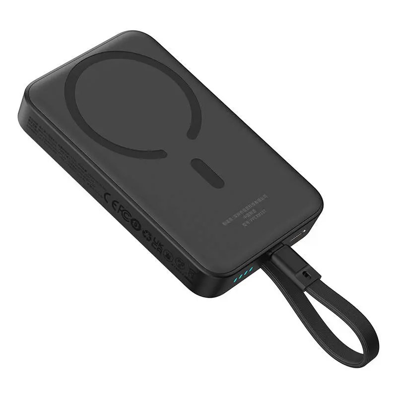 Baseus magnetická power banka Mini (P1002210B113-00) – MagSafe, 2× USB-C, Lightning, 10 000 mAh, 30 W, rychlé nabíjení, černá