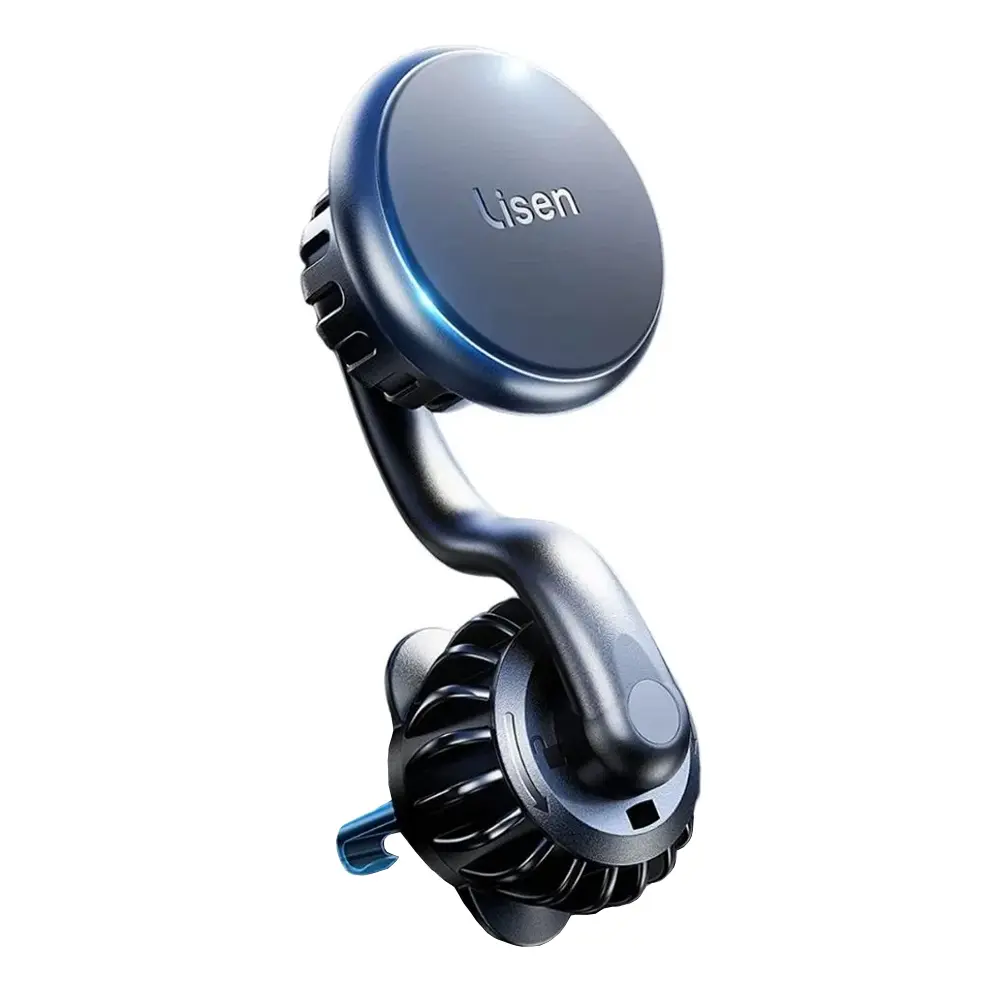 Lisen - držák do auta (YL0222060002) - MagSafe, do mřížky ventilace, univerzální, s polohováním, bezpečné uchycení, magnety N52 - černá